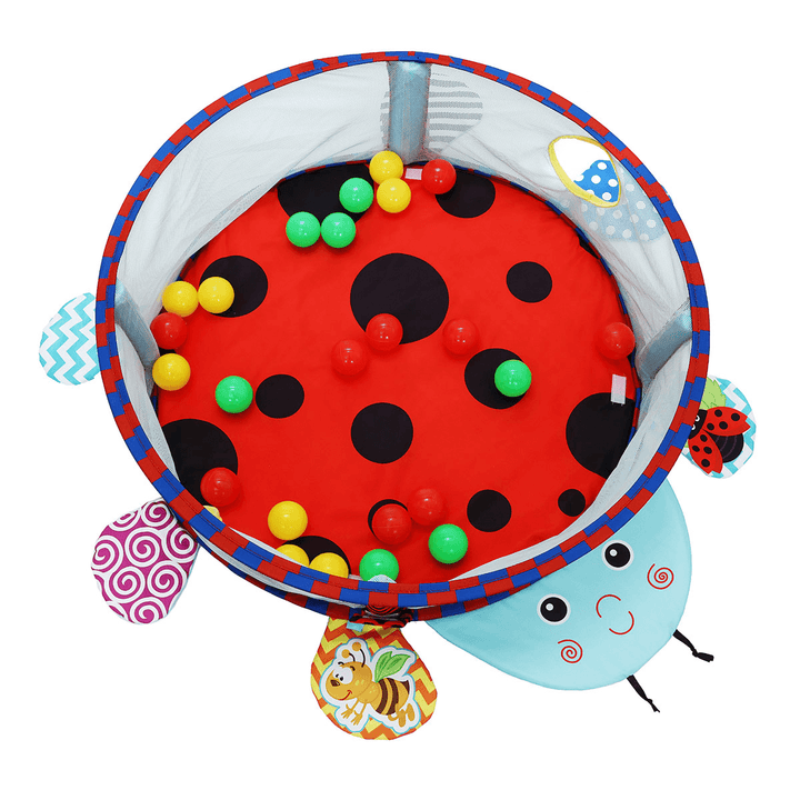 3 in 1 Infant Play Mat round Cartoon Ant Crawling Blanket Infant Game Pad Play Rug Kids Activity Mat Gym Folding Infant Mat - MRSLM