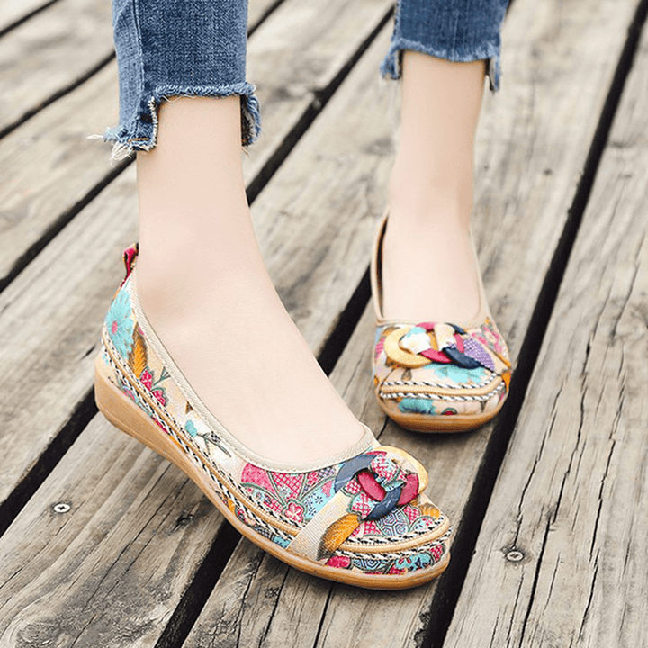 US Size 5-11 Embroidery Loafers for Wome - MRSLM