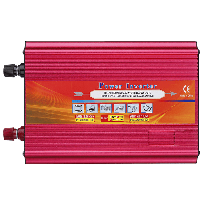 LCD Power Inverter DC 12V/24V to AC 110V/220V 6000W Peak Modified Sine Wave Converter - MRSLM