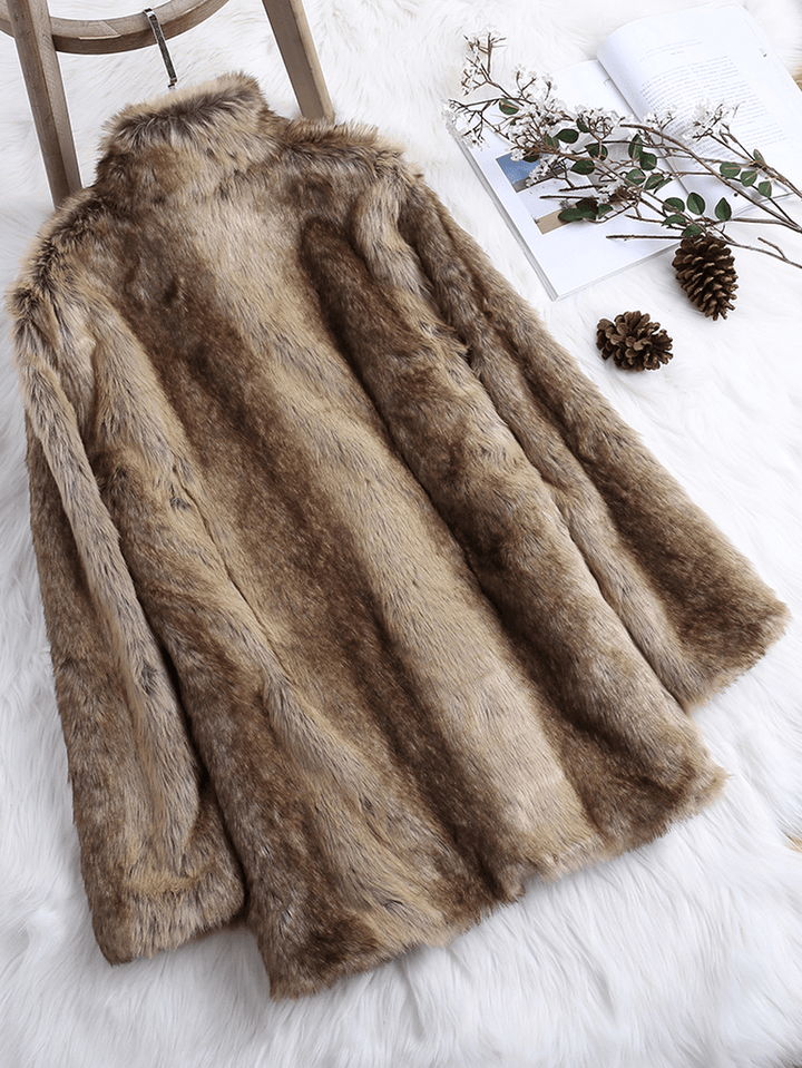 Faux Fur Long Coats - MRSLM