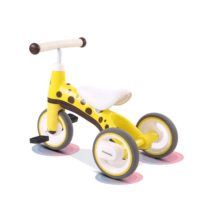 3.5KG Soft Leather Seat Children'S Three-Wheeled Scooter with Cartoon Shape Built-In Music Children Balance Car - MRSLM