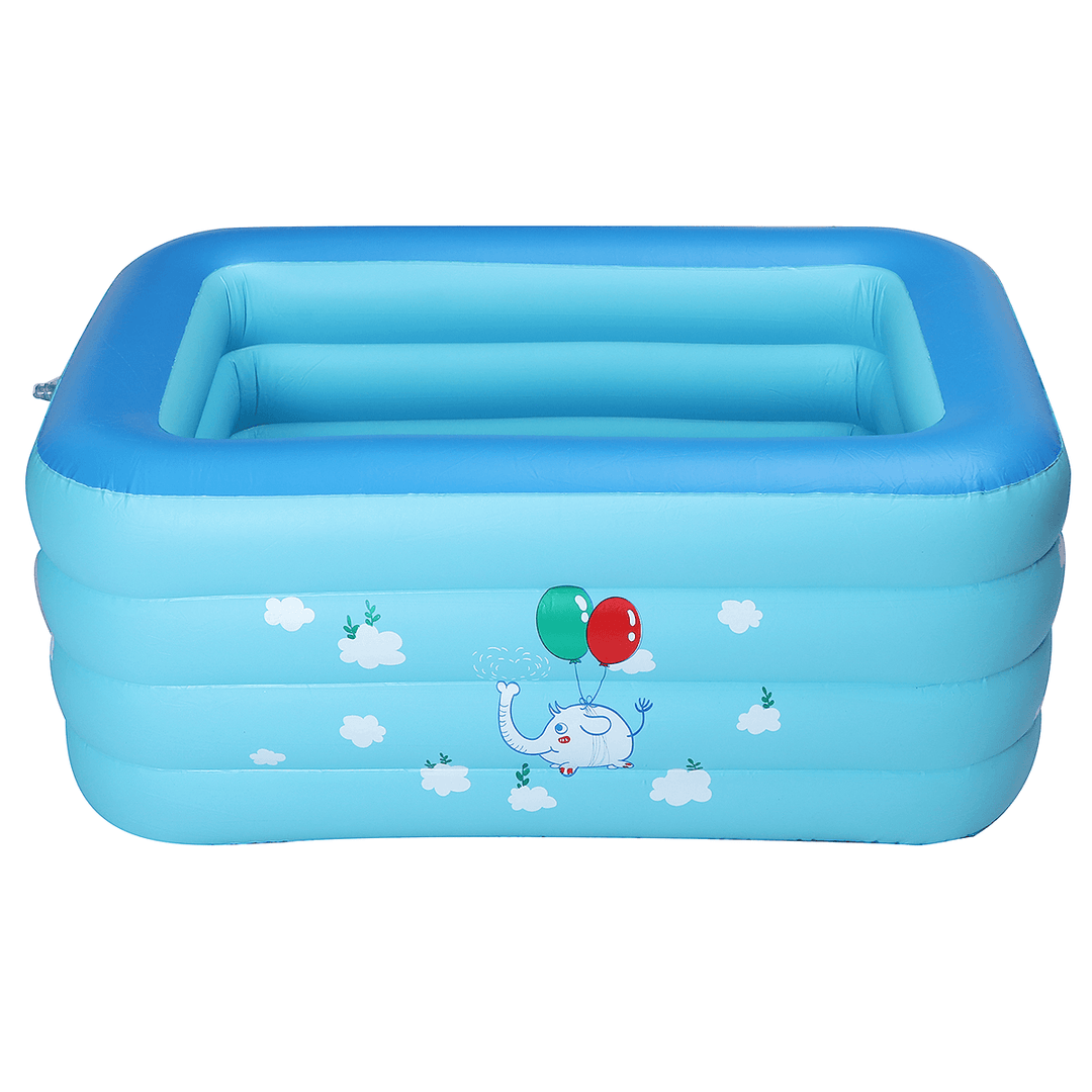 Full-Sized Family Inflatable Swimming Pool Thickened 4-Ring Inflatable Lounge Pool Summer Backyard for Adult Kids Babies Toddler Aults - MRSLM