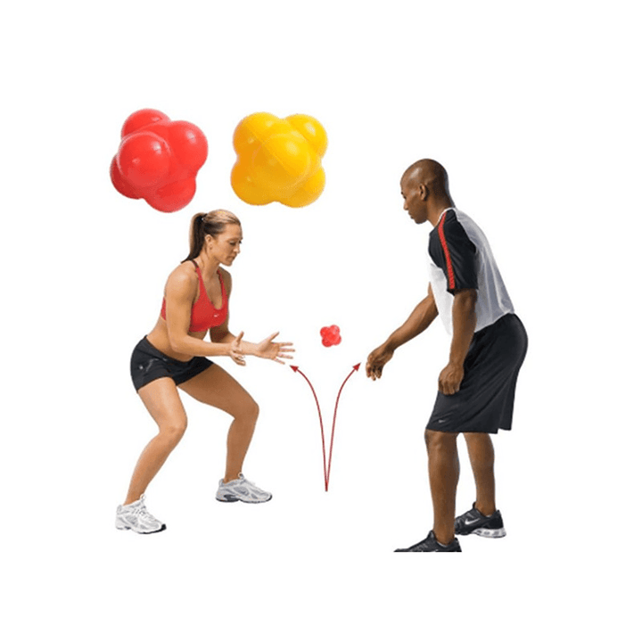 KALOAD Silicone Hexagonal Ball Bouncing Ball Reaction Ball Outdoor Indoor Sports Speed Training Equipment - MRSLM