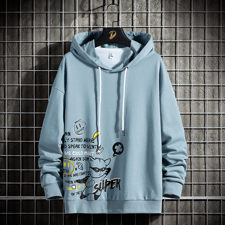 Trendy Brand Men'S Sweater Hooded Jacket Japanese Youth Personality Sweater Casual Clothes - MRSLM