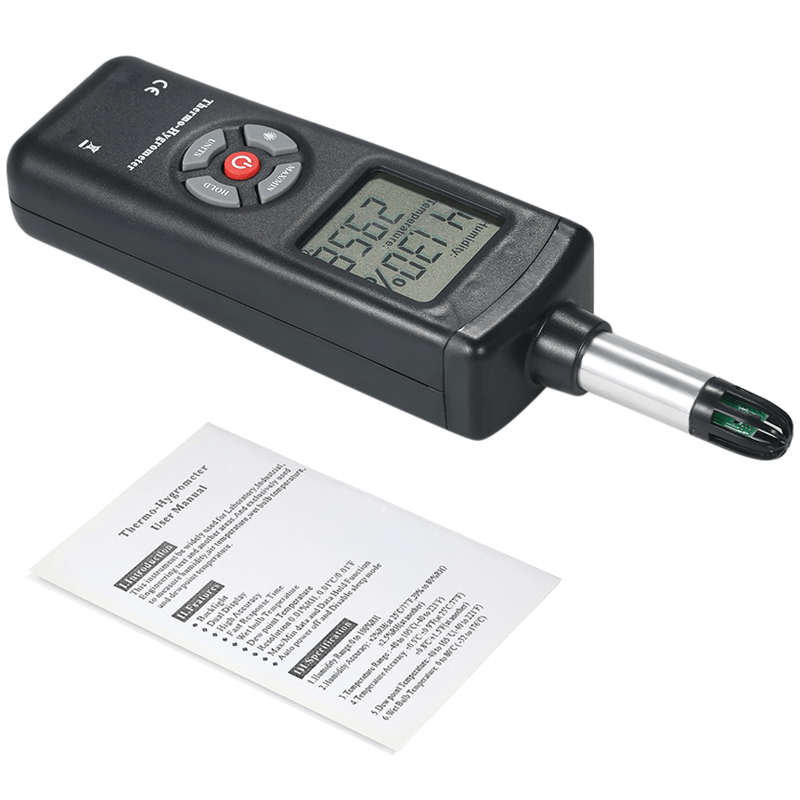 TL-500 Digital Thermometer Hygrometer Humidity & Temperature Tester Wet Bulb Temperature & Dew Point Temperature Tester - MRSLM