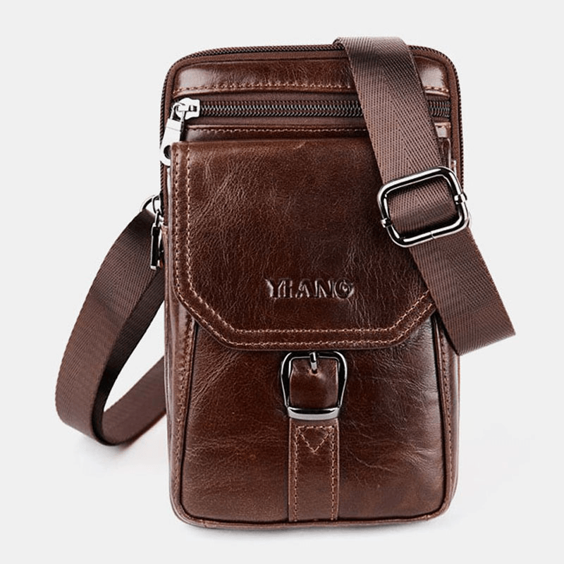 Men Vintage Shoulder Bag Crossbody Bag Waist Bag Phone Bag - MRSLM