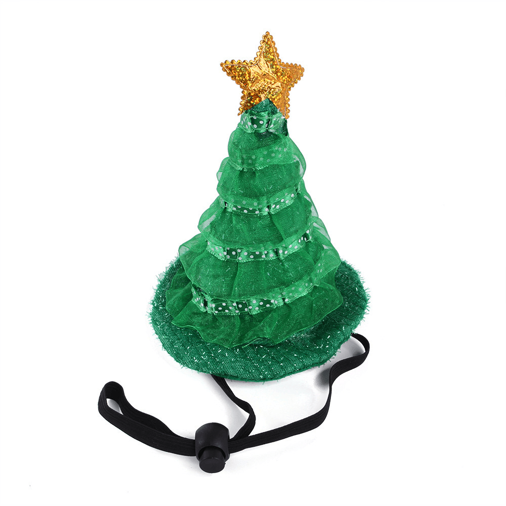 Halloween Christmas Pet Clothes Christmas Festival Tree Pet Hat Star Decoration Funny Pet Party Cosplay Apparel Clothing - MRSLM