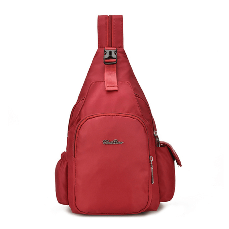 Women Nylon Multifunctional Waterproof Crossbody Bag Backpack Leisure Travel Chest Bag Baby Bag - MRSLM
