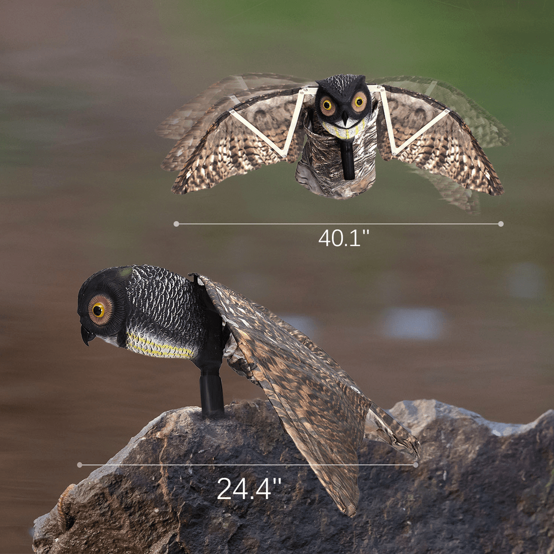 Prowler Owl Decoy Bird Pest Deterrent Scarer Scarecrow Garden Decorations - MRSLM