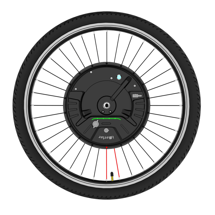 Imortor 3.0 Full Wireless 26In/700C 350W 36V Brushless Motor Intelligence Bicycle Front Wheel - MRSLM