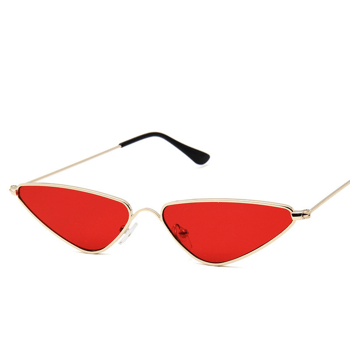 Small Frame Sunglasses Fashion Triangle Ocean Piece Metal Sunglasses - MRSLM