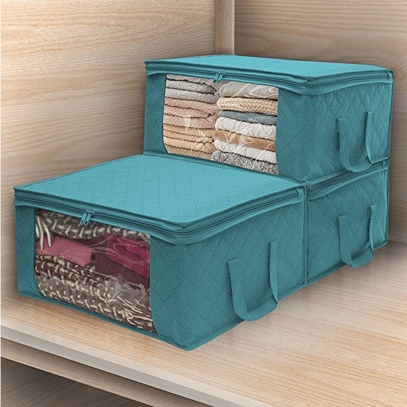 1Pcs Non-Woven Folding Storage Tote Quilt Storage Bag Storage Clothes Dustproof Clothes Storage Containers - MRSLM