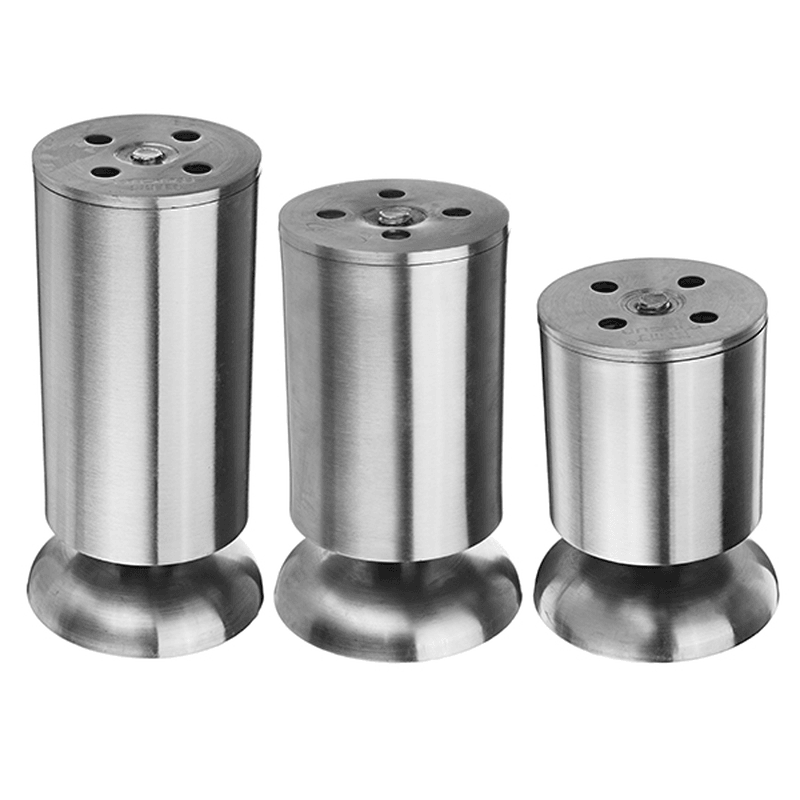 Height Adjustable Furniture Leg Feet Silver Stainless Steel Support for Table Bed Sofa Level Chair - MRSLM