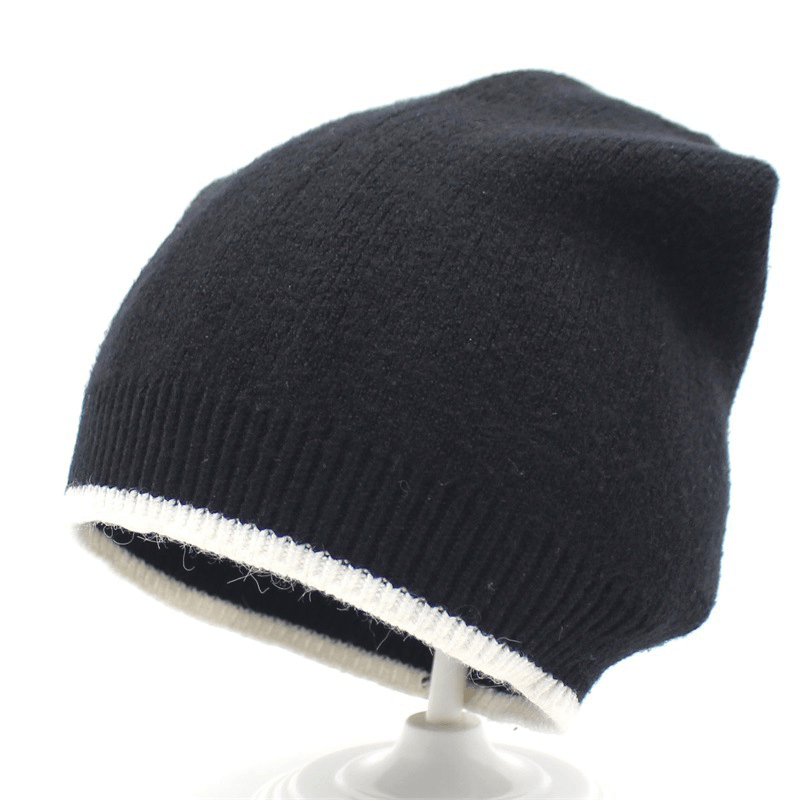 Men Women plus Size Winter Warm Earmuffs Knit Hat Casual Thicken Skull Caps Beanie - MRSLM