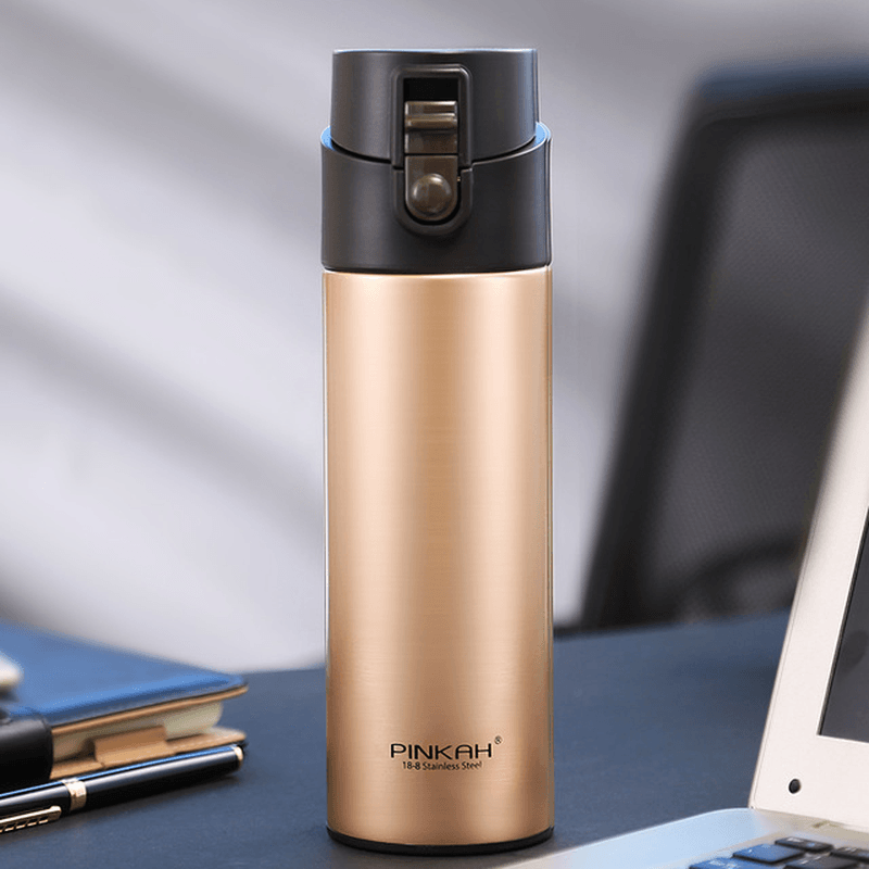 PINKAH 530ML Thermos Bottle with Tea Filter Vacuum Flask Sealed Leakproof Stainless Steel Big Capacity Travel Insulated Cup - MRSLM