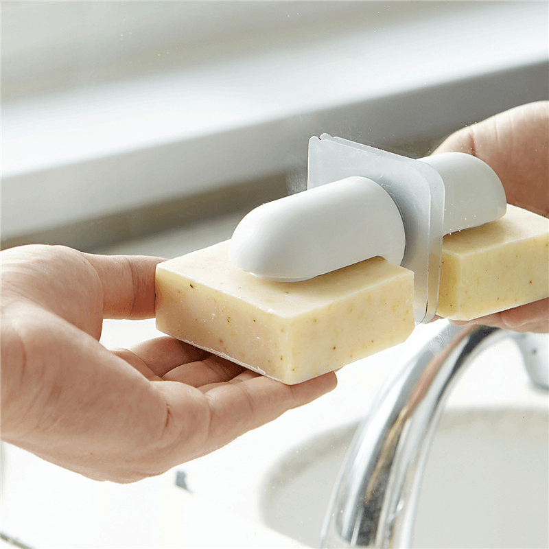 Magnetic Soap Holder Container Wall Attachment Adhesion Draining Soap Holder Shower Storage Soap Dishes Bathroom Products - MRSLM