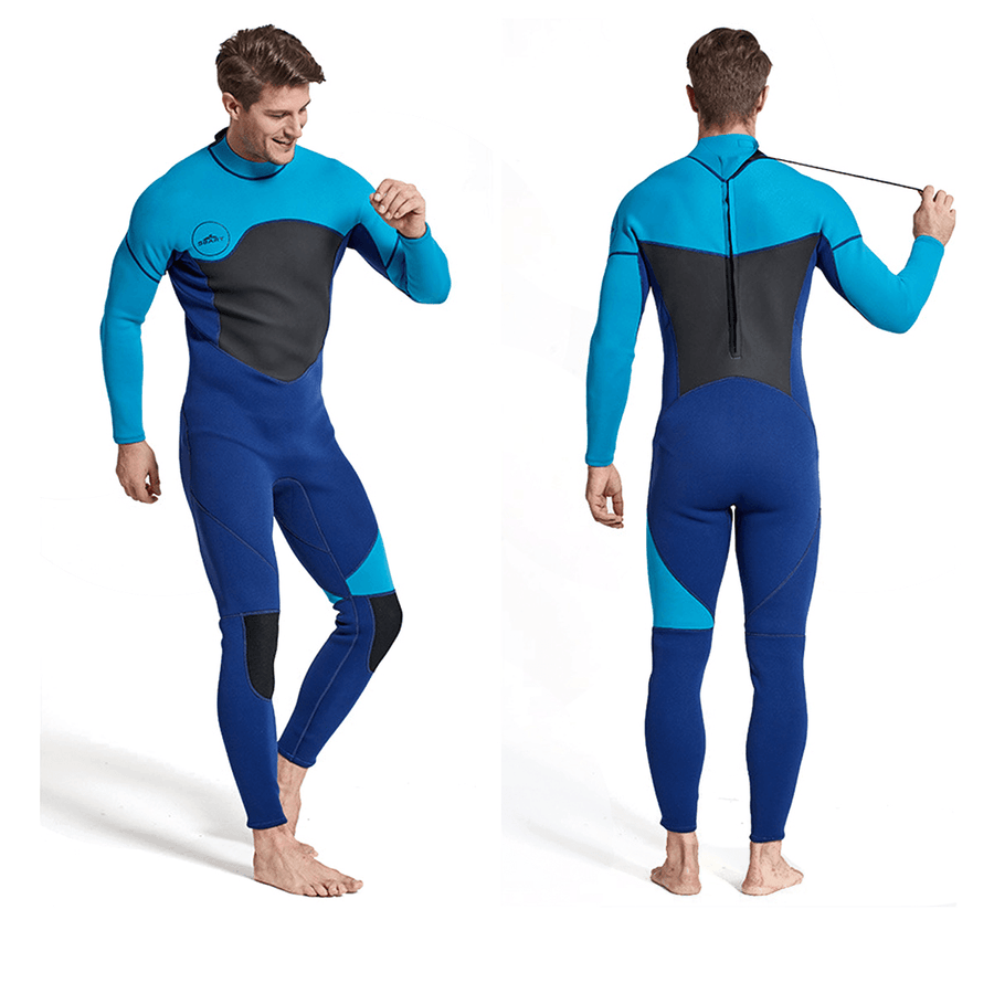 Men'S Full Body Wetsuit 3Mm Men Neoprene Long Sleeves Dive Suit for Swimming/Scuba Diving/Snorkeling/Surfing - MRSLM