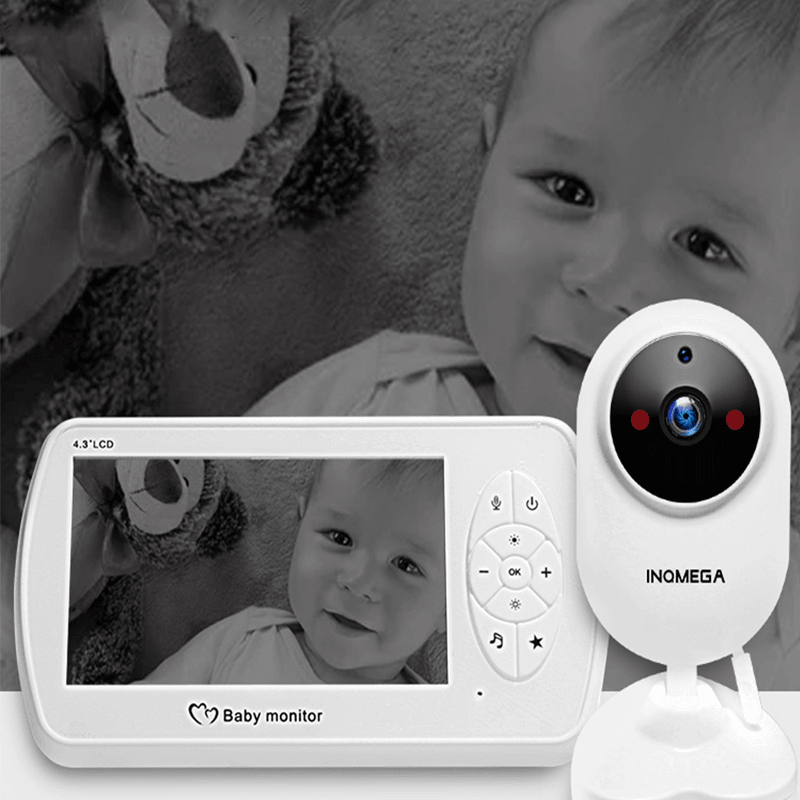 INQMEGA Wireless Baby Monitor 4.3 Inch Baby Nanny Security IP Camera Babysitter Night Vision Temperature Monitoring - MRSLM