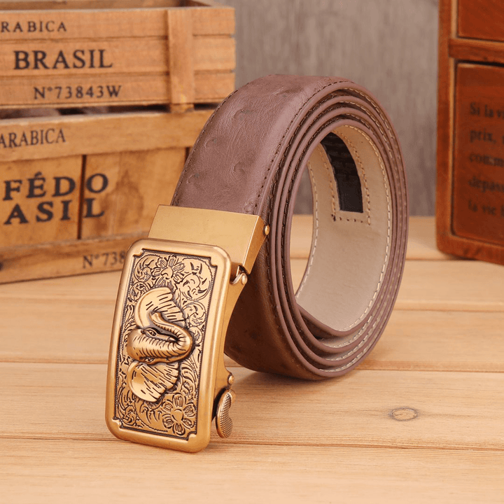 125CM Men Business Genuine Leather Belt - MRSLM