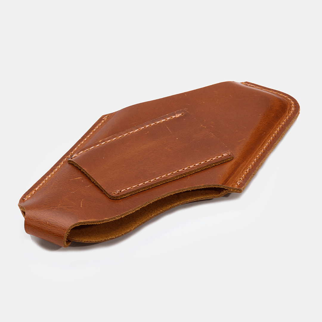Men Genuine Leather Fanny Pack 4.7Inch~6.5 Inch Phone Bag Waist Bag Easy Carry EDC Bag for Outdoor - MRSLM