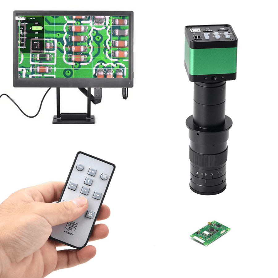 HAYEAR Professional Repair Microscope 30MP HDMI USB Industrial Digital Microscope Camera+180X C-Mount Lens for Phone Repair - MRSLM