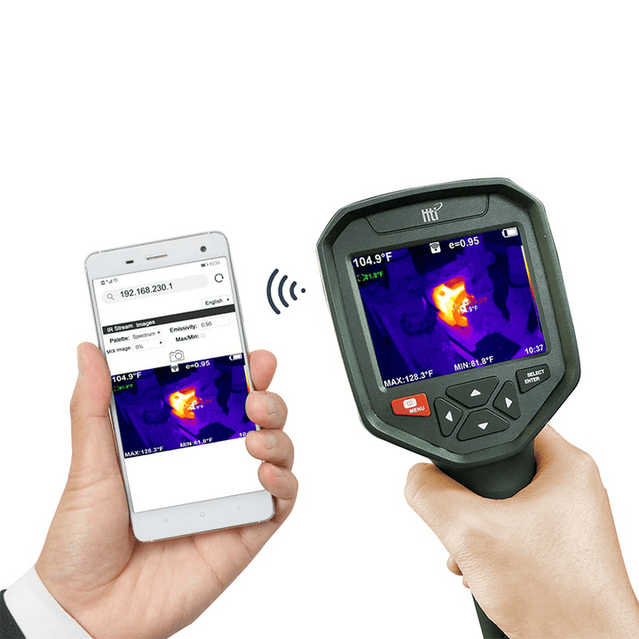 HT-A9 WIFI IR Infrared Thermal Imager Camera Handheld Temperature Automatic Tracking Thermal Imaging Camera Rechargeable - MRSLM