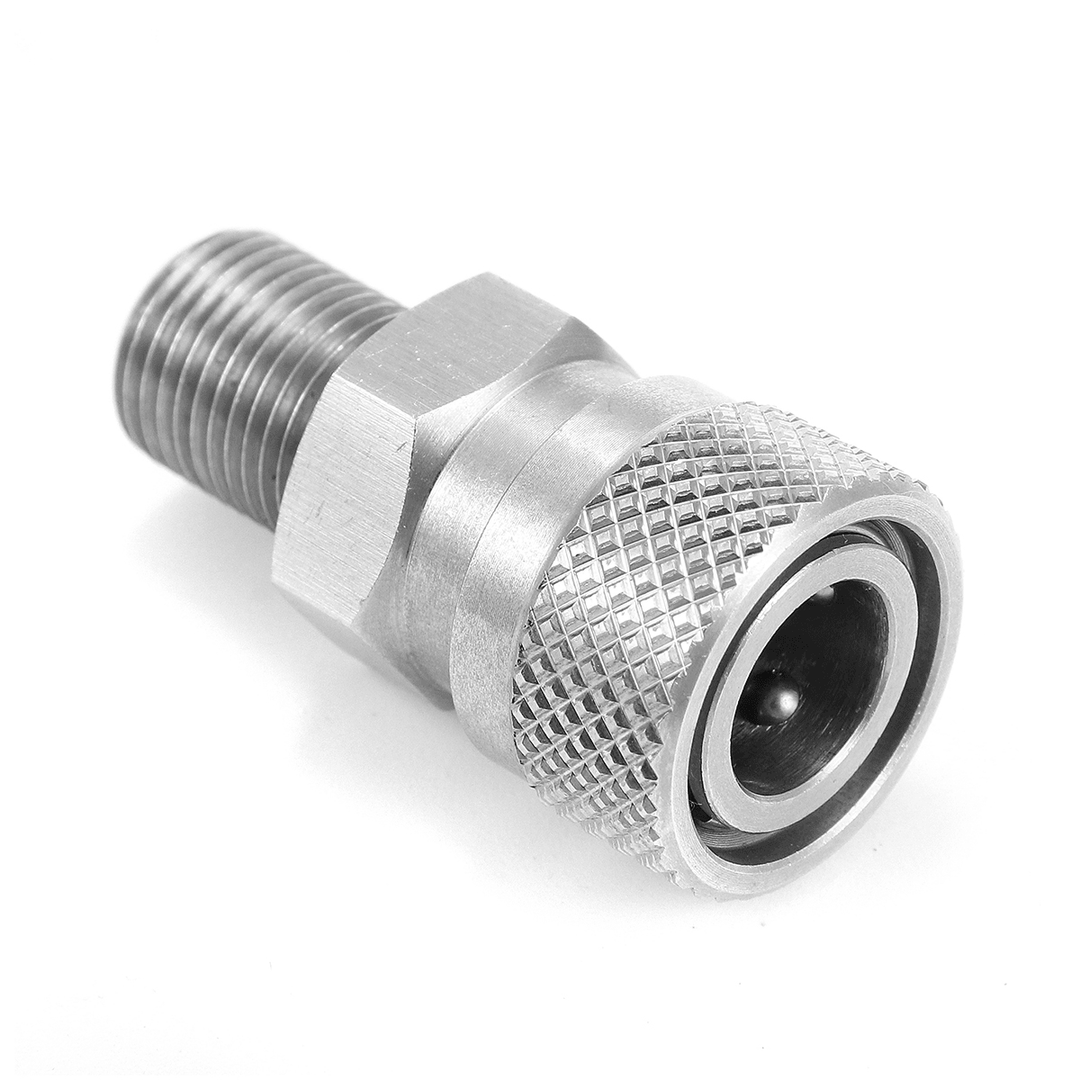 1/8 Inch BSP Stainless Steel Male Plug Quick Head Connector PCP Release Disconnect Coupler Socket - MRSLM