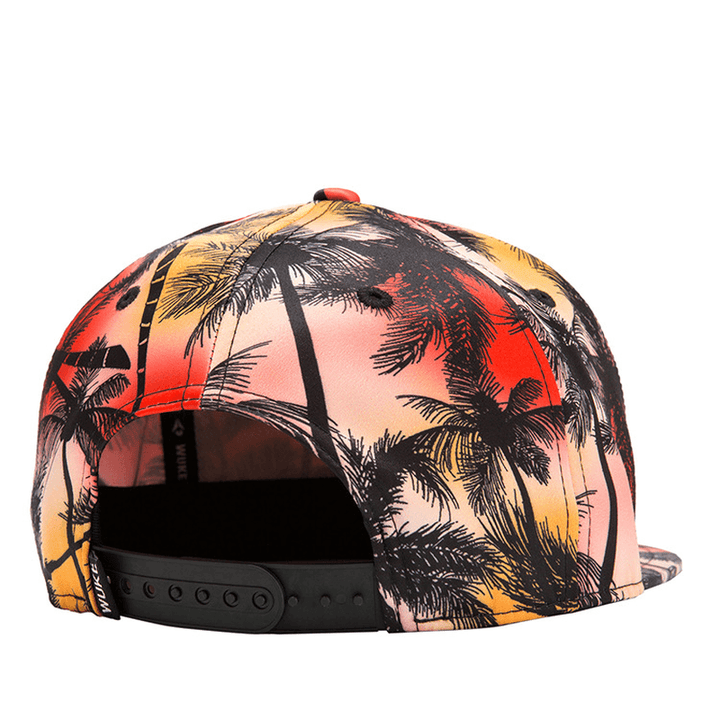 Tropical Wind Coconut Flat Hat Leaf Hip Hop Hat Baseball Cap - MRSLM