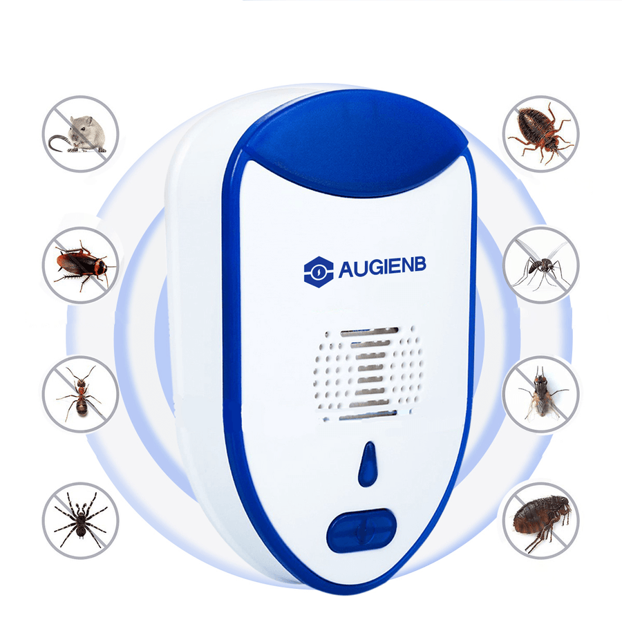 AUGIENB Ultrasonic Electronic Plug in Effective Mosquitoes Mice Insect Bed Bug Animal Repeller - MRSLM