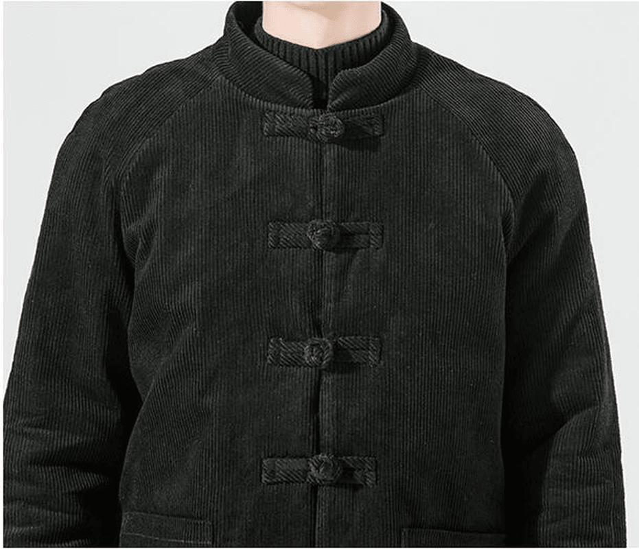 Men'S Simple Corduroy Thick Warm Cotton Coat - MRSLM