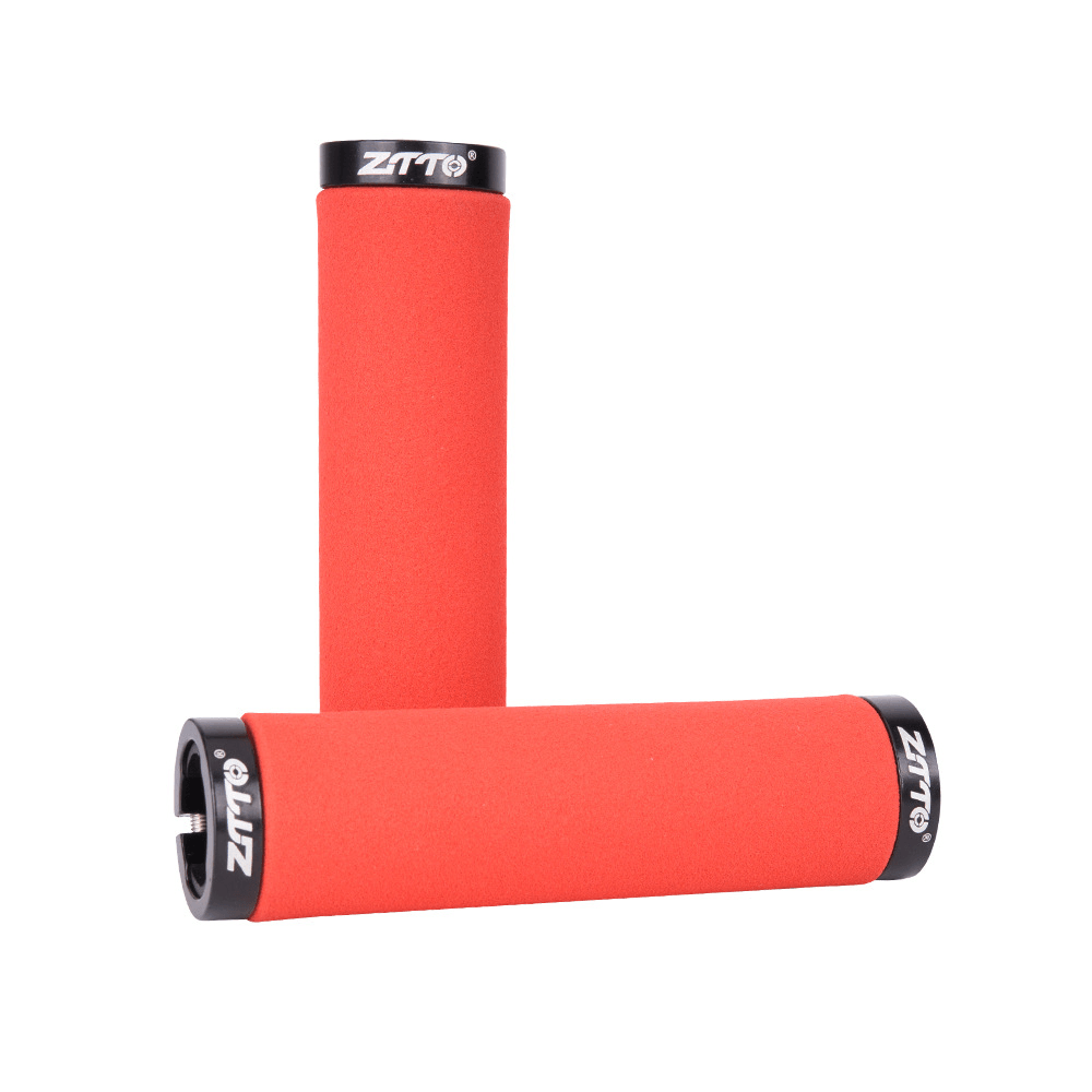 ZTTO Soft Double Side Locking Solid and Stable Sponge Aluminum Alloy 1 Pair X Bicycle Grip Mountain Bikes Grip - MRSLM