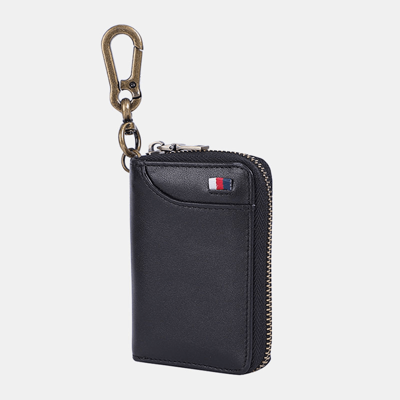Men Genuine Leather Business Fashion Hanging Coin Bag Car Key Storage Bag Card Bag - MRSLM