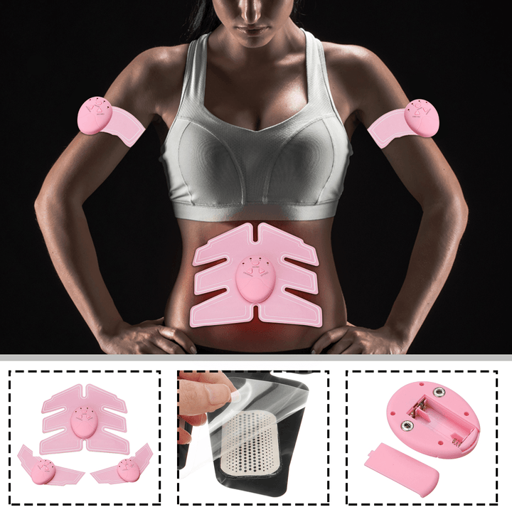 KALOAD 12V Men Women Abdominal Muscle Exerciser + Arm Muscle Exerciser Fitness Muscle Trainer Stimulator - MRSLM