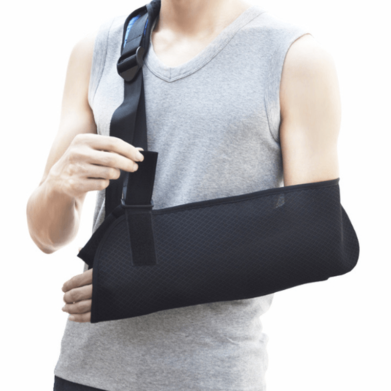 1 Pcs Arm Support Adjustable Shoulder Protector Braces Pain Relief Soft Padded Sports - MRSLM
