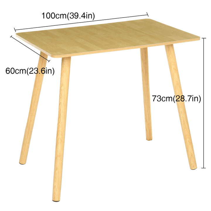 Log Color Square Table Nordic Dining Table Nd Chair Home Simple Modern Small Apartment Rectangular Table - MRSLM