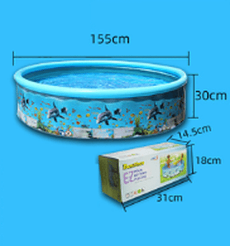 125/155/186/247Cm Retractable Inflatable Swimming Pool Large Family Summer Outdoor Play Party Supplies for Kids Adult - MRSLM