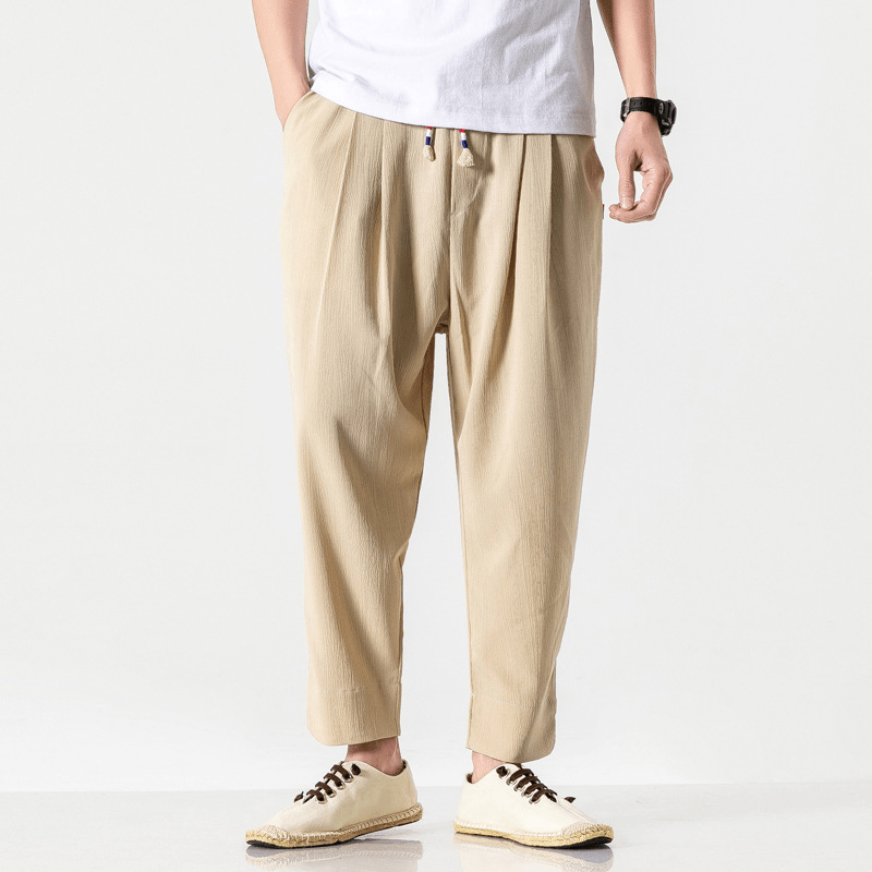 Trendy Retro Harlan Cropped Pants Men - MRSLM