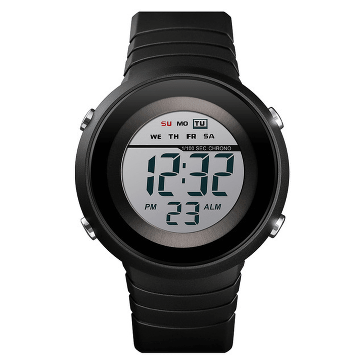 SKMEI 1497 Simple Design Back Light LED 50M Waterproof Chronograph Week Digital Watch Men Watch - MRSLM