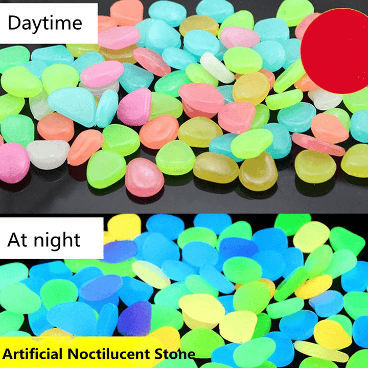 Artificial Resin Noctilucent Stone Various Colors Landscape Assistant Suitable for Fish Tank or Garden - MRSLM