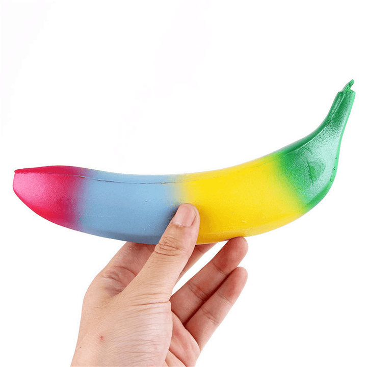 Sanqi Elan Rainbow Banana Squishy 18*4CM Soft Slow Rising with Packaging Collection Gift Toy - MRSLM