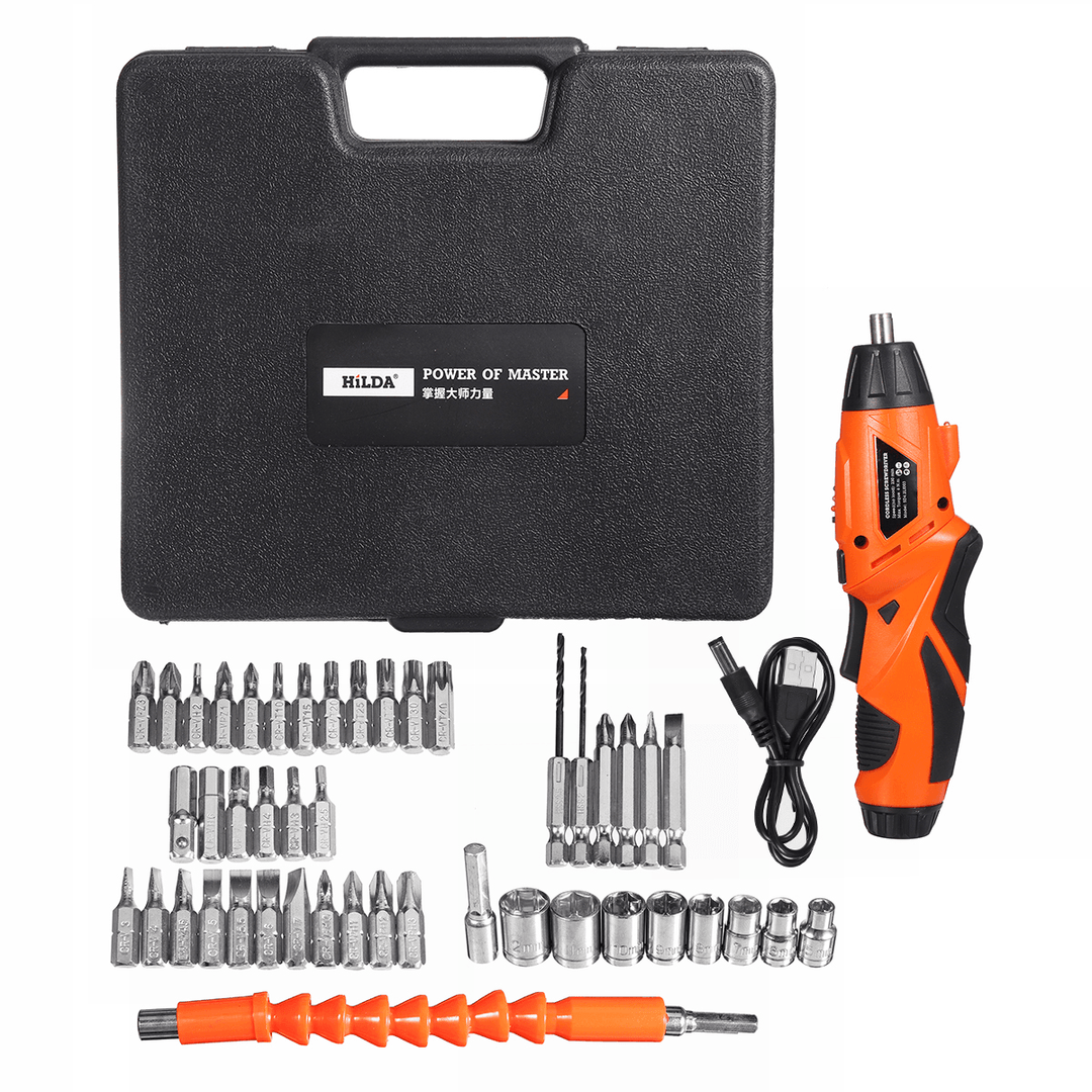 47 in 1 Rechargeable Wireless Cordless Electric Screwdriver Drill Kit Power Tool Home Improvement DIY Project - MRSLM