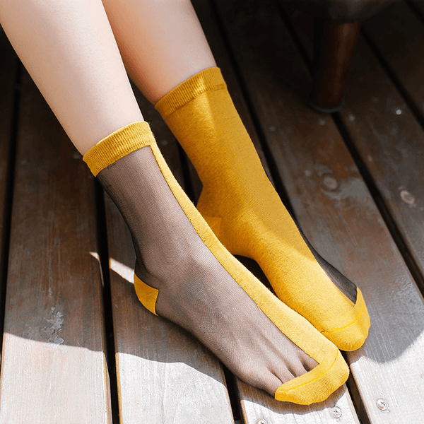 Women Lace Patchwork Ultra-Thin Mesh Breathable Low Cut Sock Crystal Boat Socks - MRSLM