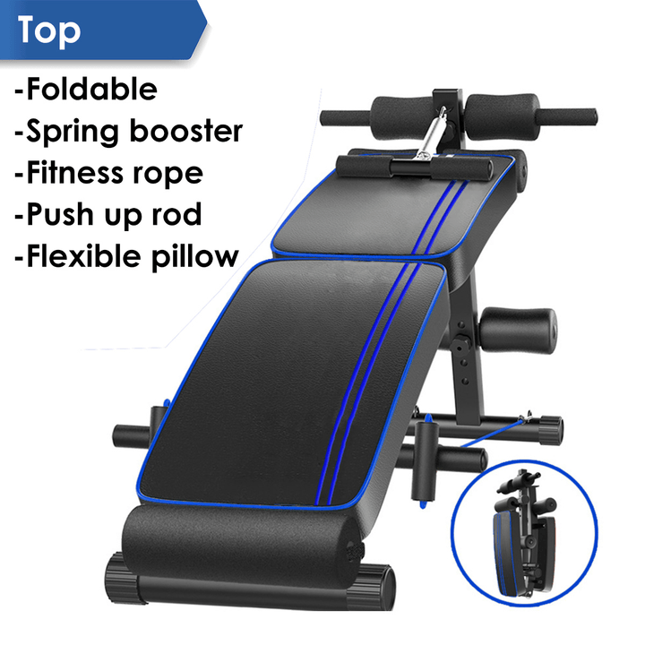 Foldable Sit up Bench Ab Crunch Exercise Board Decline Fitness Workout Gym Home Dumbbell Bench - MRSLM