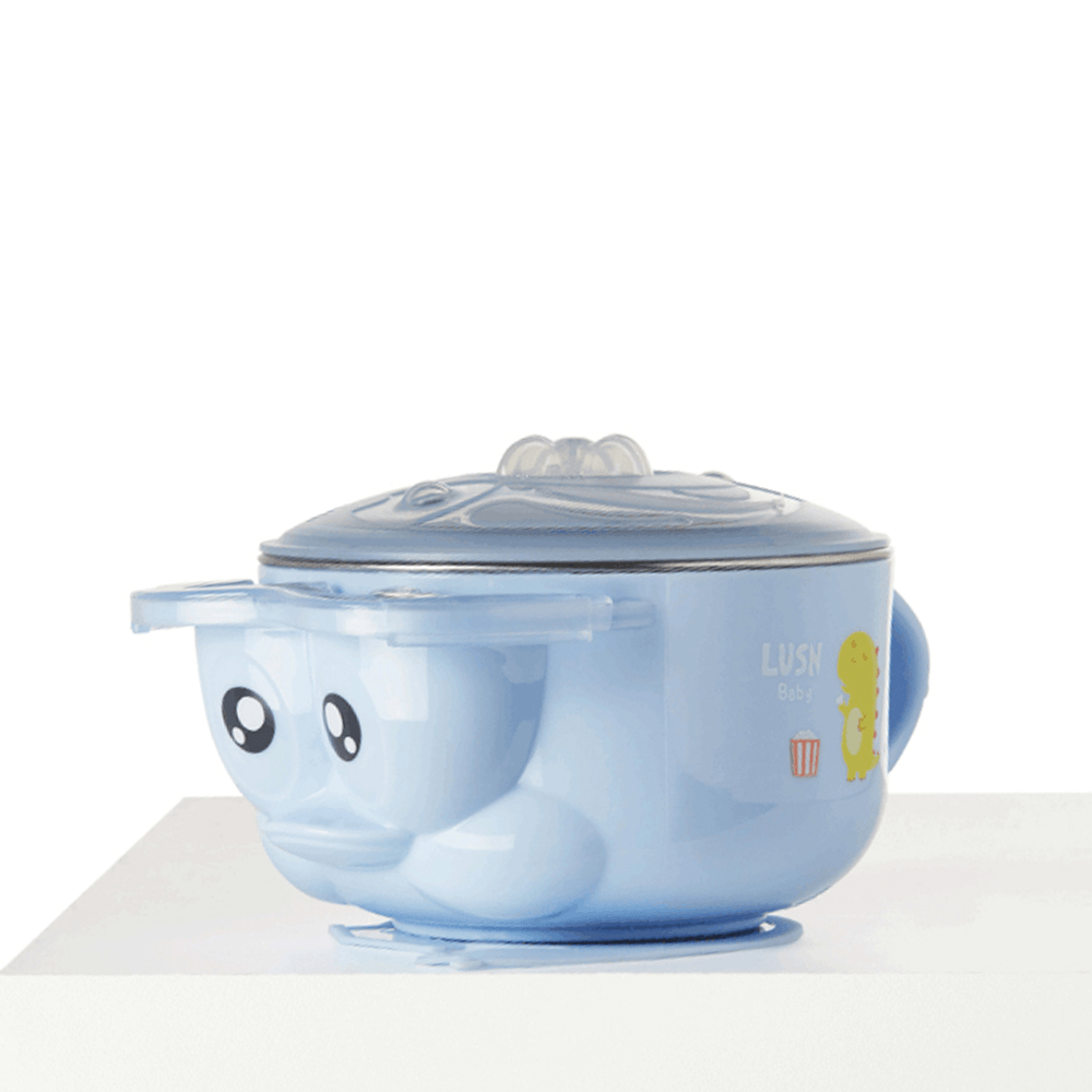 RUSHAN L-SCJ001 Happyduck 5PCS Baby Insulation Tableware Set Kids Bowl Spoon Fork Salad Bowl Milk Cup from Xiaomi Youpin - MRSLM