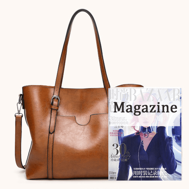 Women Tote Handbags Vintage Front Pocket Shoulder Bag Large Capacity Crossbody Bags - MRSLM