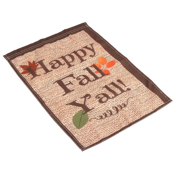 18''X12.5'' Happy Fall Yall Autumn Polyester House Holiday Decorations Garden Flag - MRSLM