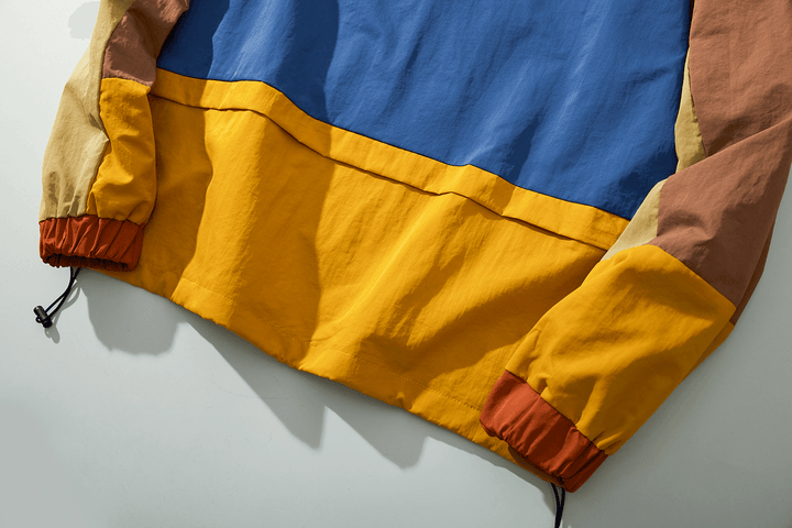 Mens Colourful Techwear Hooded Windbreaker Jacket - MRSLM