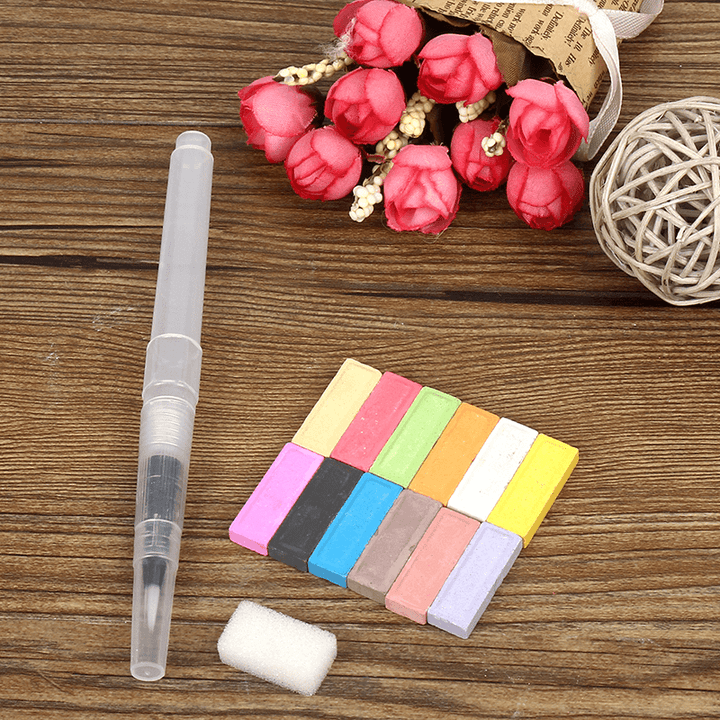 12/18/24 Solid Watercolor Paint Set Portable Drawing Painting Brush Art Supplies - MRSLM