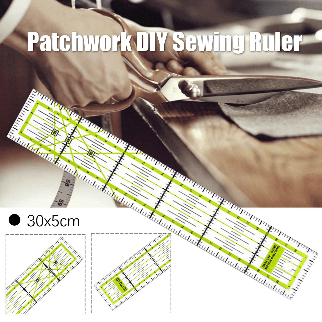 30 X 5Cm Acrylic Patchwork Sewing Ruler Fabric Tailor Craft DIY Measuring Tool - MRSLM