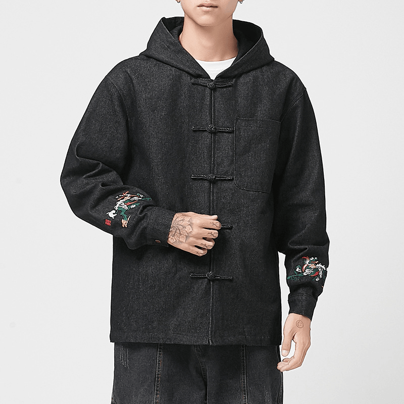 Chinese Style Men'S Hooded Tang Suit - MRSLM